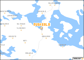 map of Ruskeala