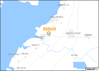 map of Ruskin