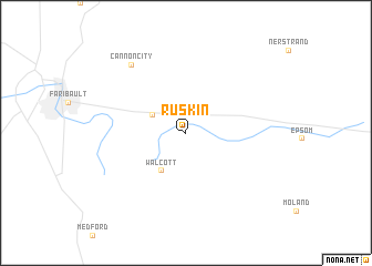 map of Ruskin