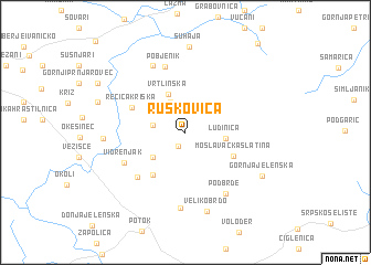 map of Ruškovica