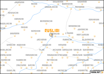 map of Rusliai