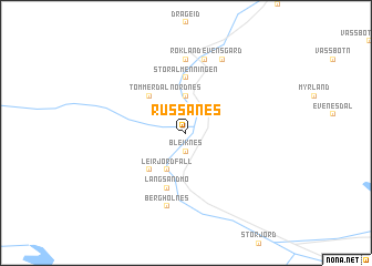 map of Russånes