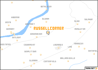 map of Russell Corner