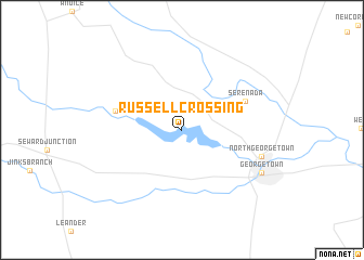 map of Russell Crossing