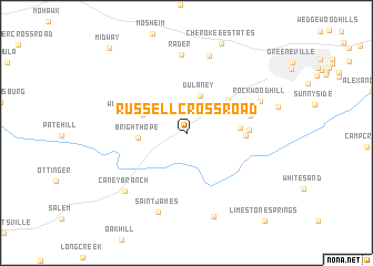 map of Russell Crossroad