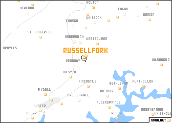 map of Russell Fork