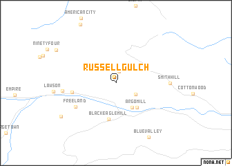 map of Russell Gulch