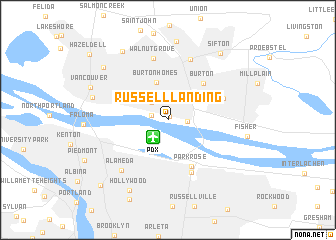 map of Russell Landing