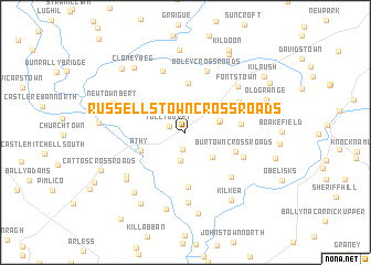 map of Russellstown Cross Roads