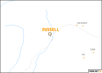 map of Russell