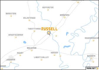 map of Russell