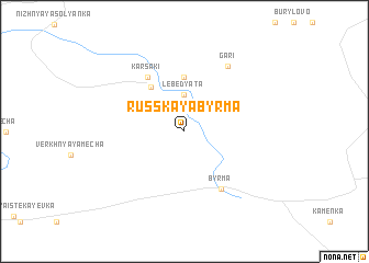 map of Russkaya Byrma