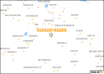 map of Russkaya Gora
