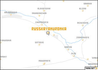 map of Russkaya Muromka
