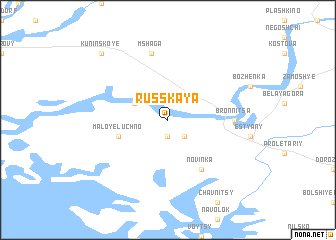 map of Russkaya