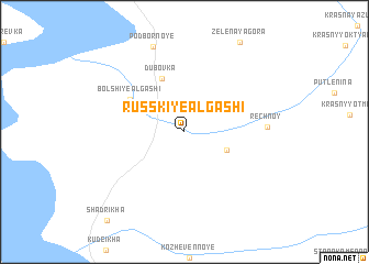 map of Russkiye Algashi