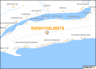 map of Russkiy Kolodets