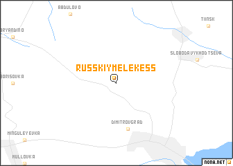map of Russkiy Melekess