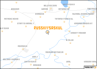map of Russkiy Saskul\