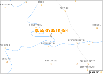 map of Russkiy-Ust\