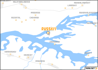 map of Russkiy