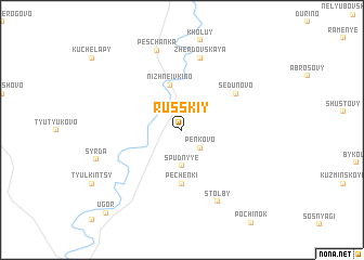 map of Russkiy