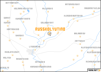 map of Russko-Lyutino