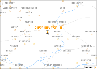 map of Russkoye Selo