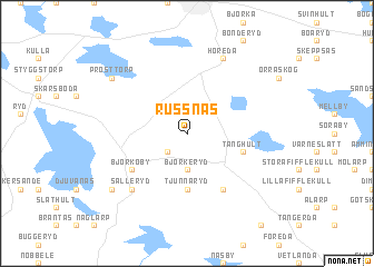 map of Russnäs