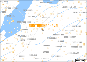 map of Rustam Khānwāla