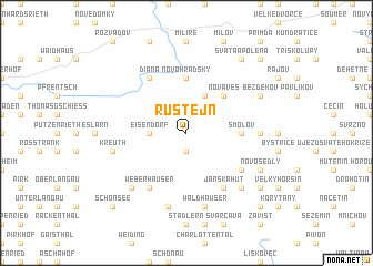 map of Ruštejn