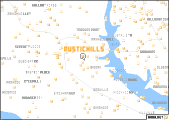 map of Rustic Hills