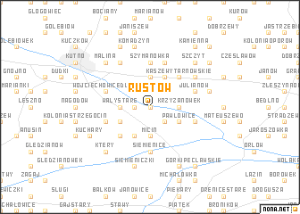 map of Rustów