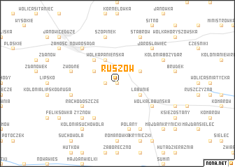 map of Ruszów