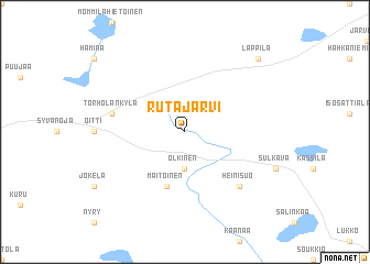 map of Rutajärvi