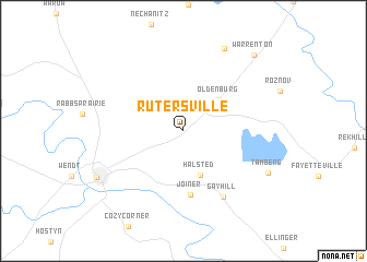 map of Rutersville