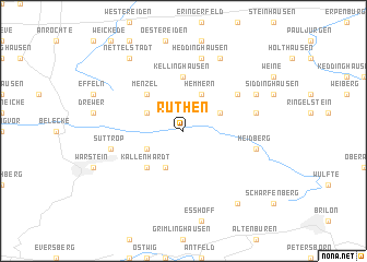 map of Rüthen