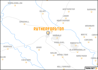 map of Rutherfordton