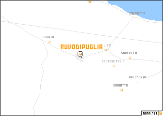 map of Ruvo di Puglia