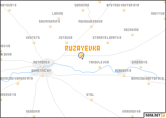 map of Ruzayevka
