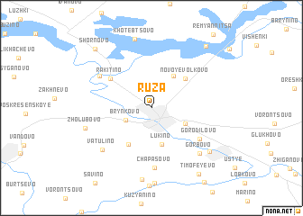 map of Ruza