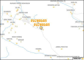 map of Rūzbadān