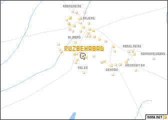 map of Rūzbehābād