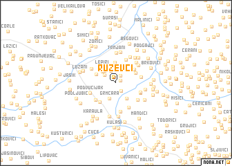 map of Ruževći