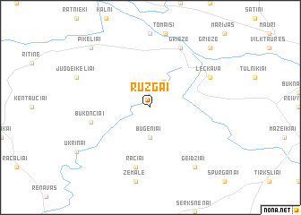 map of Ruzgai