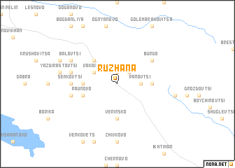 map of Rŭzhana