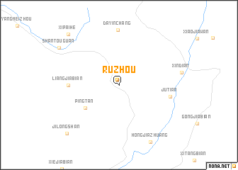 map of Ruzhou