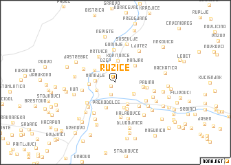 map of Ružiće