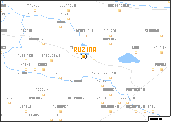 map of Ružina