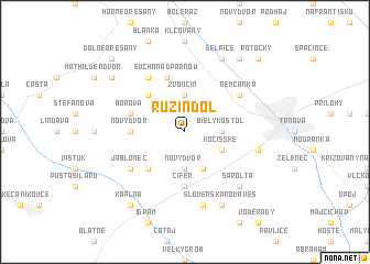 map of Ružindol